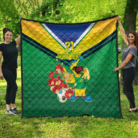 Brazil Canarinho Football Custom Quilt Bora Brasil! Go Brazil!