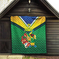 Brazil Canarinho Football Custom Quilt Bora Brasil! Go Brazil!