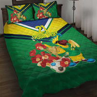 Brazil Canarinho Football Custom Quilt Bed Set Bora Brasil! Go Brazil!
