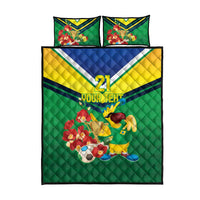 Brazil Canarinho Football Custom Quilt Bed Set Bora Brasil! Go Brazil!