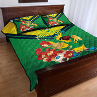 Brazil Canarinho Football Custom Quilt Bed Set Bora Brasil! Go Brazil!
