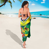 Brazil Canarinho Football Custom Sarong Bora Brasil! Go Brazil!