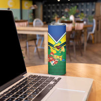 Brazil Canarinho Football Custom Skinny Tumbler Bora Brasil! Go Brazil!
