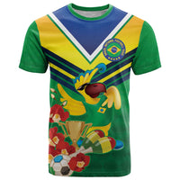 Brazil Canarinho Football Custom T Shirt Bora Brasil! Go Brazil!