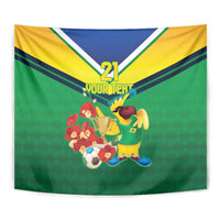 Brazil Canarinho Football Custom Tapestry Bora Brasil! Go Brazil!