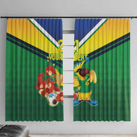 Brazil Canarinho Football Custom Window Curtain Bora Brasil! Go Brazil!
