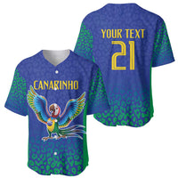 Brazil Canarinho Custom Baseball Jersey Macaw Mascot with Brazil Flag Colors