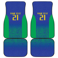 Brazil Canarinho Custom Car Mats Macaw Mascot with Brazil Flag Colors