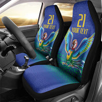Brazil Canarinho Custom Car Seat Cover Macaw Mascot with Brazil Flag Colors