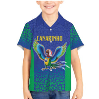 Brazil Canarinho Custom Family Matching Mermaid Dress and Hawaiian Shirt Macaw Mascot with Brazil Flag Colors