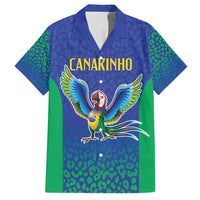 Brazil Canarinho Custom Family Matching Short Sleeve Bodycon Dress and Hawaiian Shirt Macaw Mascot with Brazil Flag Colors