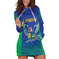 Brazil Canarinho Custom Hoodie Dress Macaw Mascot with Brazil Flag Colors