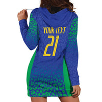 Brazil Canarinho Custom Hoodie Dress Macaw Mascot with Brazil Flag Colors