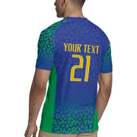 Brazil Canarinho Custom Rugby Jersey Macaw Mascot with Brazil Flag Colors