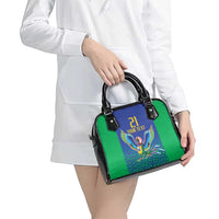 Brazil Canarinho Custom Shoulder Handbag Macaw Mascot with Brazil Flag Colors