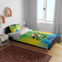 Brazil Football Custom Bedding Set Toco Toucan Bora Brasil! Go Brazil!