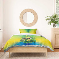 Brazil Football Custom Bedding Set Toco Toucan Bora Brasil! Go Brazil!