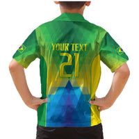 Brazil Football Custom Family Matching Mermaid Dress and Hawaiian Shirt Toco Toucan Bora Brasil! Go Brazil!
