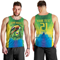 Brazil Football Custom Men Tank Top Toco Toucan Bora Brasil! Go Brazil!