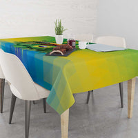 Brazil Football Custom Tablecloth Toco Toucan Bora Brasil! Go Brazil!