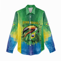 Brazil Football Custom Women Casual Shirt Toco Toucan Bora Brasil! Go Brazil!