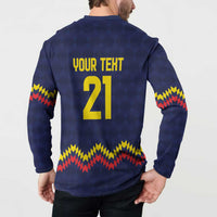 Ecuado Andean Condor Football Custom Button Sweatshirt Tricolors Motif
