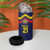 Ecuado Andean Condor Football Custom 4 in 1 Can Cooler Tumbler Tricolors Motif