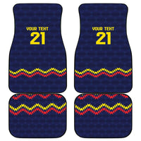 Ecuado Andean Condor Football Custom Car Mats Tricolors Motif