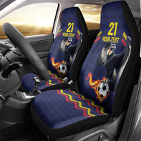 Ecuado Andean Condor Football Custom Car Seat Cover Tricolors Motif