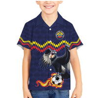 Ecuado Andean Condor Football Custom Family Matching Mermaid Dress and Hawaiian Shirt Tricolors Motif
