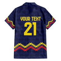 Ecuado Andean Condor Football Custom Family Matching Off Shoulder Short Dress and Hawaiian Shirt Tricolors Motif