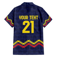 Ecuado Andean Condor Football Custom Family Matching Short Sleeve Bodycon Dress and Hawaiian Shirt Tricolors Motif