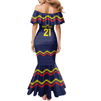 Ecuado Andean Condor Football Custom Mermaid Dress Tricolors Motif