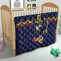 Ecuado Andean Condor Football Custom Quilt Tricolors Motif