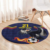 Ecuado Andean Condor Football Custom Round Carpet Tricolors Motif