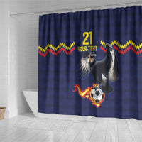 Ecuado Andean Condor Football Custom Shower Curtain Tricolors Motif