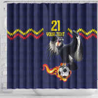 Ecuado Andean Condor Football Custom Shower Curtain Tricolors Motif