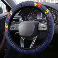 Ecuado Andean Condor Football Steering Wheel Cover Tricolors Motif