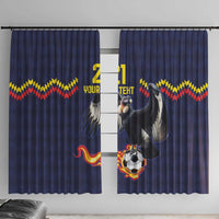 Ecuado Andean Condor Football Custom Window Curtain Tricolors Motif