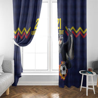 Ecuado Andean Condor Football Custom Window Curtain Tricolors Motif