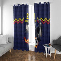 Ecuado Andean Condor Football Custom Window Curtain Tricolors Motif
