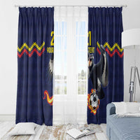 Ecuado Andean Condor Football Custom Window Curtain Tricolors Motif