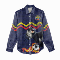Ecuado Andean Condor Football Custom Women Casual Shirt Tricolors Motif