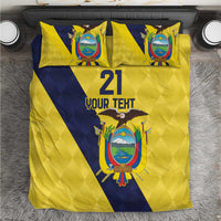 Ecuador La Tricolor Custom Bedding Set Gold and Navy Blue Motif