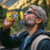 Ecuador La Tricolor Custom 4 in 1 Can Cooler Tumbler Gold and Navy Blue Motif