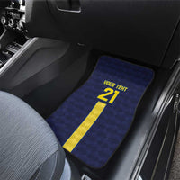 Ecuador La Tricolor Custom Car Mats Gold and Navy Blue Motif