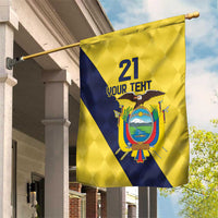 Ecuador La Tricolor Custom Garden Flag Gold and Navy Blue Motif