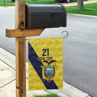 Ecuador La Tricolor Custom Garden Flag Gold and Navy Blue Motif