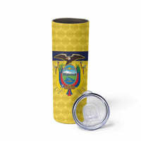 Ecuador La Tricolor Custom Skinny Tumbler Gold and Navy Blue Motif