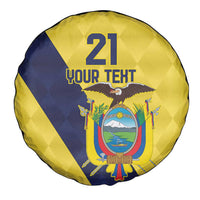 Ecuador La Tricolor Custom Spare Tire Cover Gold and Navy Blue Motif
